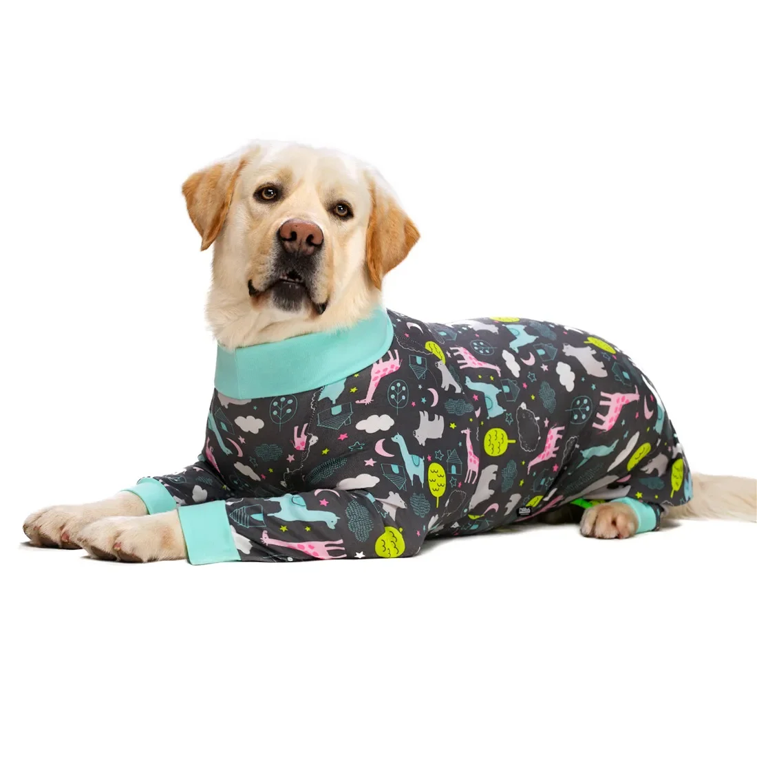 Medium Large Dogs Pajamas For Pet Dogs Clothes Jumpsuit For Dog  costume Coat For Dogs Cartoon printed Clothing Shirt ropa perro