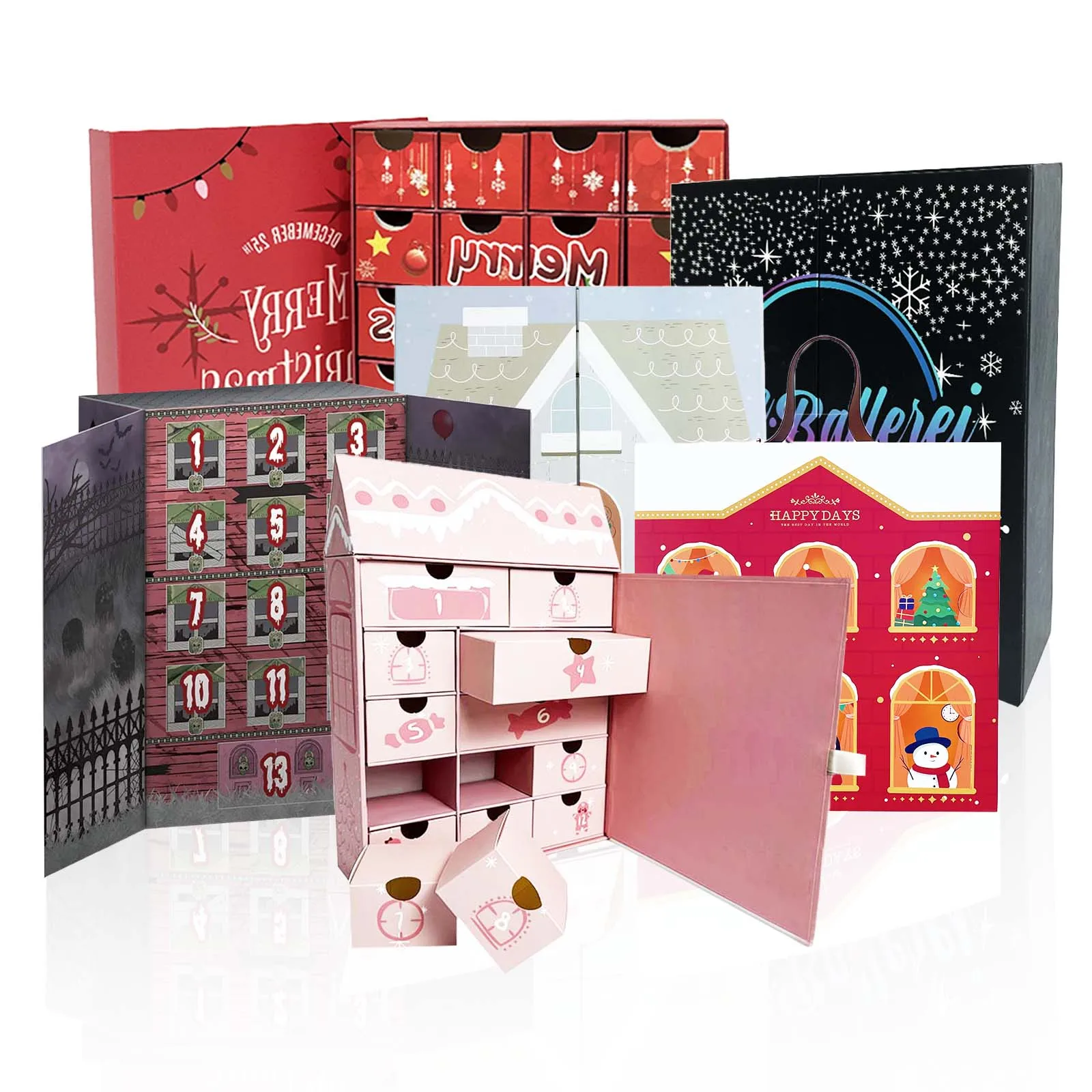 Customization.New Custom Gift Box Empty Cosmetic Set Beauty Advent Calendar Box Calendario De Adviento