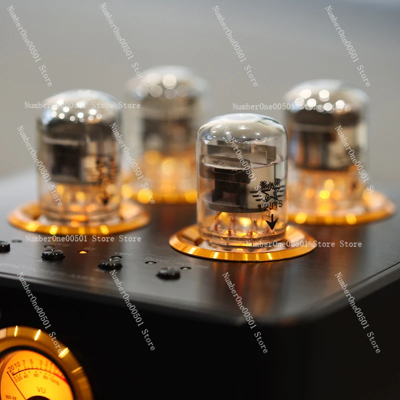 Bluetooth 5.0 Bile Vacuum Tube Power Amplifier USB DAC Fiber Coaxial Full Decoder All-in-One Machine with Earphone Amplifier