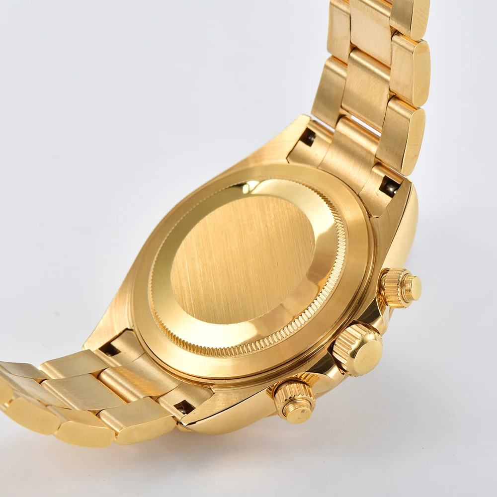 Jam Tangan Sport Mewah Quartz VK63 Kaca Safir Baja Tahan Karat 316L Tahan Air untuk Pria Jam Tangan Kustom Gerakan Jam VK63