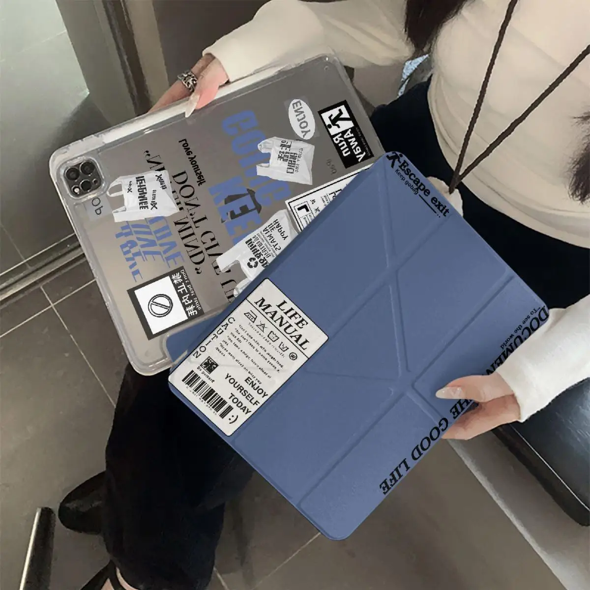 Trendy Copywriting Stickers For iPad Pro Air 13 11 M5 M4 M3 M2 2 1 11th A16 12.9