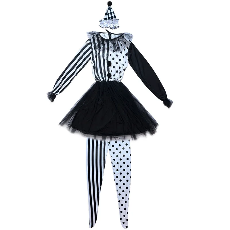 

New Halloween Costumes Magic Clown Dress Up Annual Meeting Opening Stage Performance Clothes Dress Up