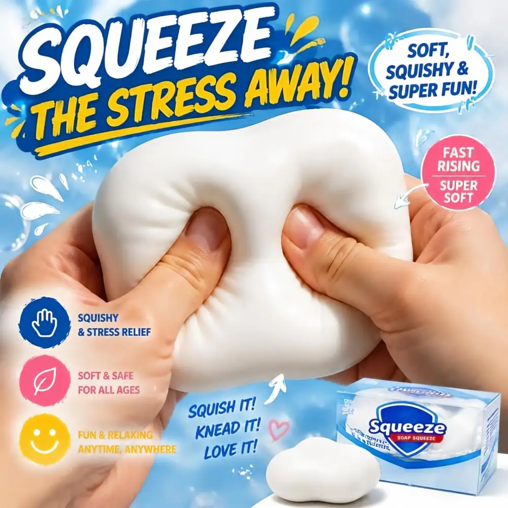 Soap Stress Ball Rebound Filled Soft Squeeze Fidget Anxiety Stress Relief Reuse Cheap and Perfect Holiday Stress Release Items