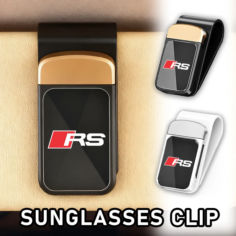 Автомобильный внутренний зажим для очков, солнцезащитный козырек, держатель для очков, рамка для Audi Sline Quattro SLINE B8 RS3 RS4 RS5 RS6 RS7 RS8