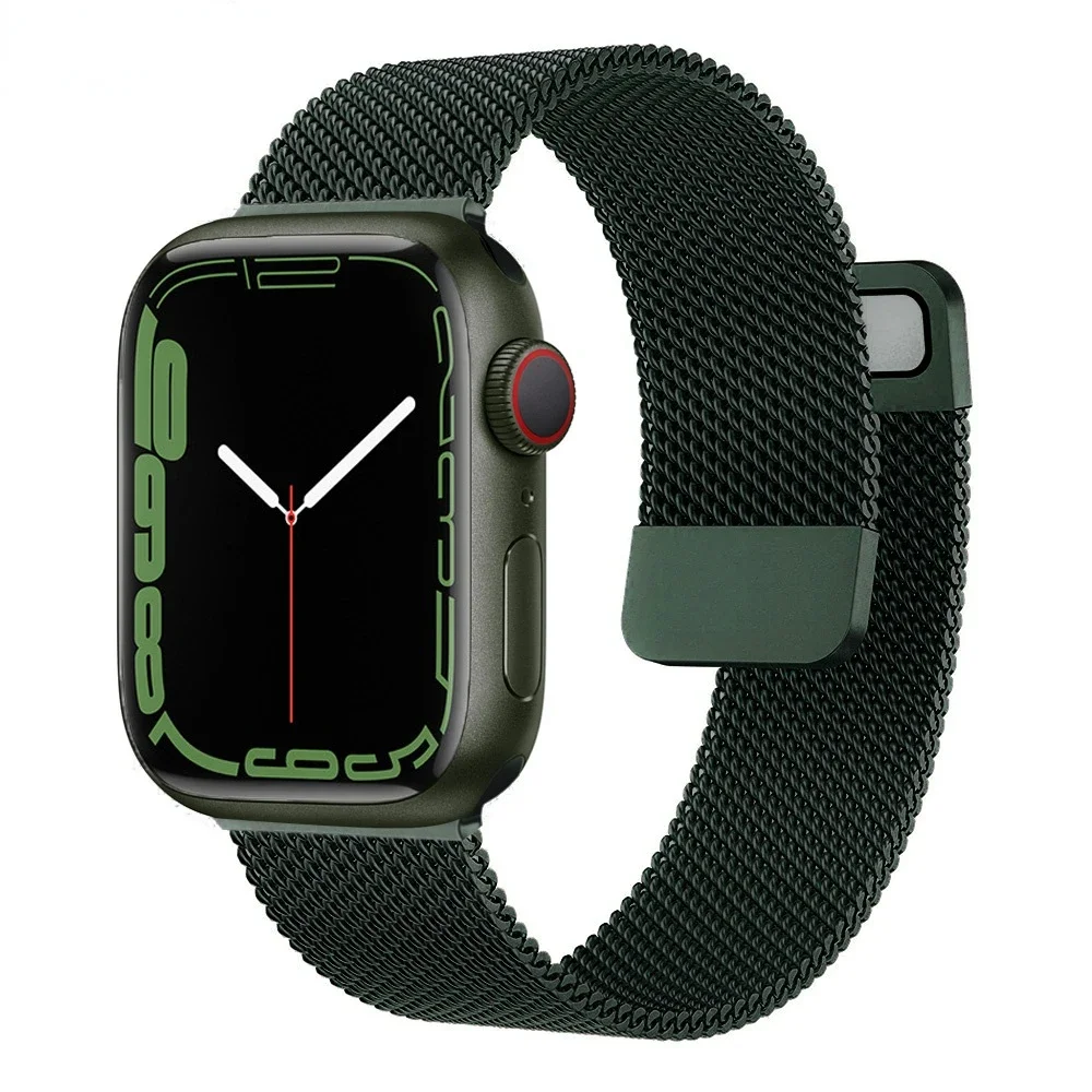 Milanese Band for Apple Watch Band Ultra 3 49mm 46mm 42mm 45mm 44mm 41mm 40mm 11 10 9 8 7 Magnetic Belt iWatch 6 5 4 SE Correa
