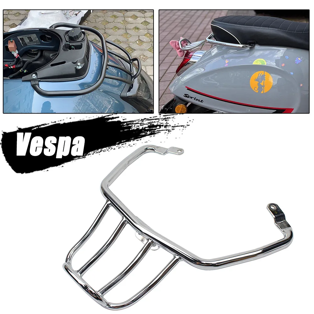 

For VESPA GTS 300 PRIMAVERA SPRINT 150 Black Rear Bracket Motorcycle Sports Luggage Rack Book Shelf Rack Rear Luggage Bag