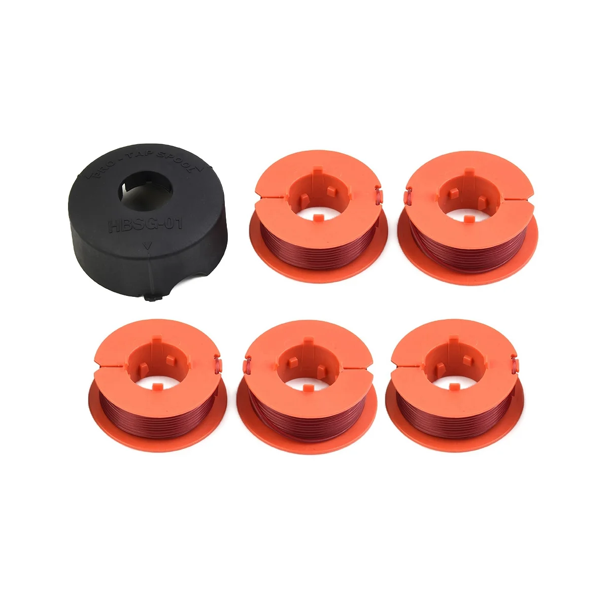 6-Piece Lawn Mower Spool and Spool Cover Set is Suitable for F016800175&F016L71088.