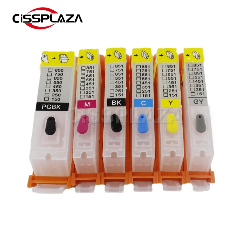 CISSPLAZA 6PCS PGI530 CLI531 PGI-530 CLI-531 GY Compatible for Canon Pixma TS8750 TS8751 Printer