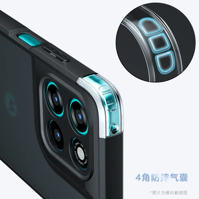 الاكريليك ماتي الصلب PC جراب هاتف لموتورولا إيدج 70 للصدمات شفافة الغطاء الخلفي الوفير لموتورولا موتو X70 الهواء #3