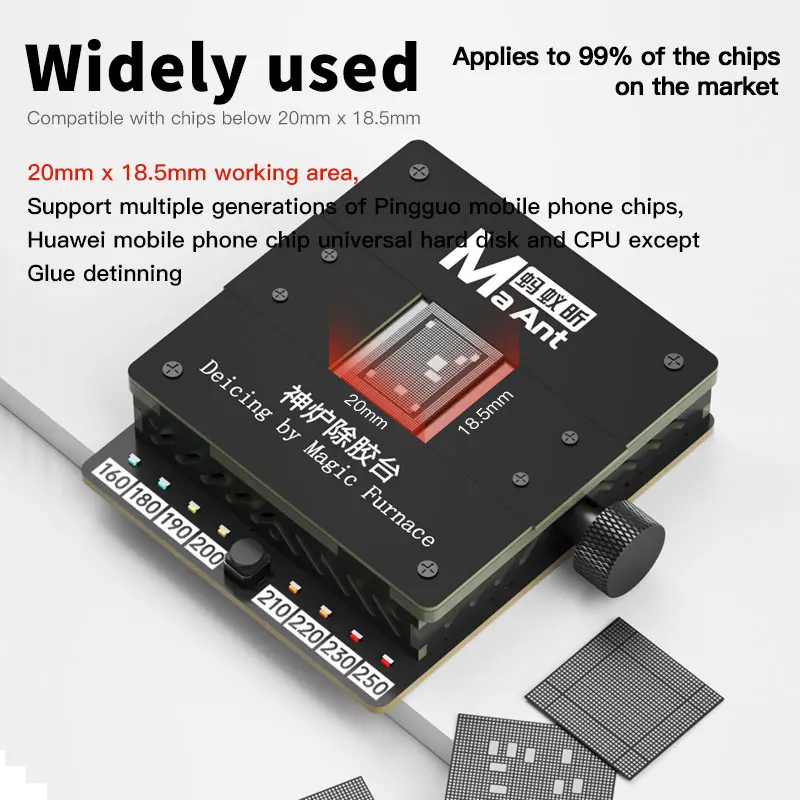 MaAnt-SL-1 Pré-aquecimento Plataforma Degumming para o Telefone Móvel, Reparação Motherboard, Temperatura Ajustável, CPU Aquecimento Ferramenta