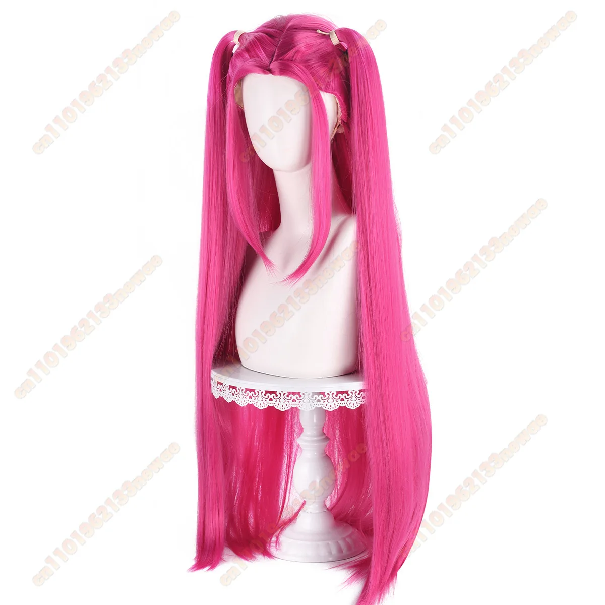 K-Pop: Demon Hunters Mira pelucas de Cosplay 100cm pelo sintético rosa peluca de actuación de fiesta de Halloween accesorio de juego de rol de película para mujer