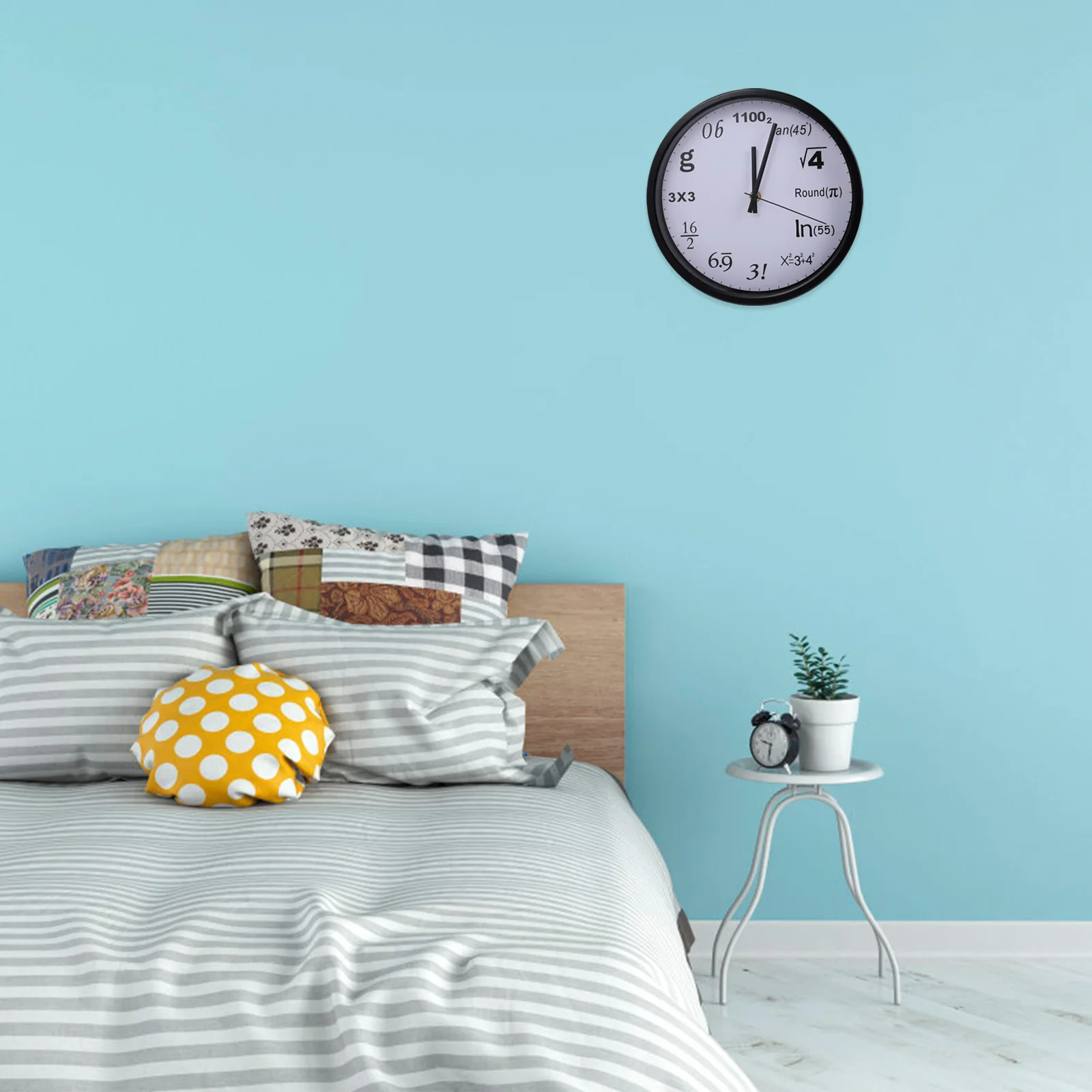 

Wall Clock Room Hanging Decor Living Decorative Home Household Decoration Round Art