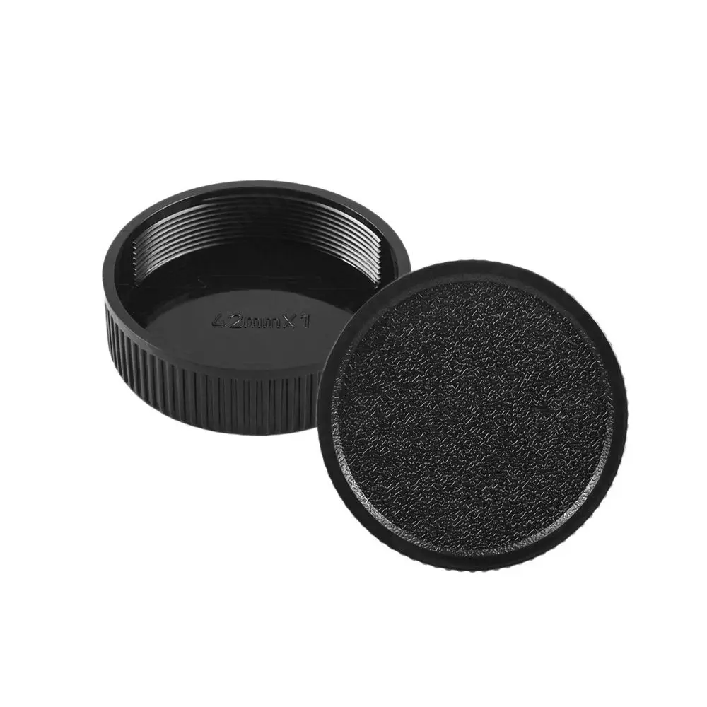 Tapa de lente trasera de Material plástico para M42, 2 piezas, 42mm, antipolvo, duradera, accesorios para cámara