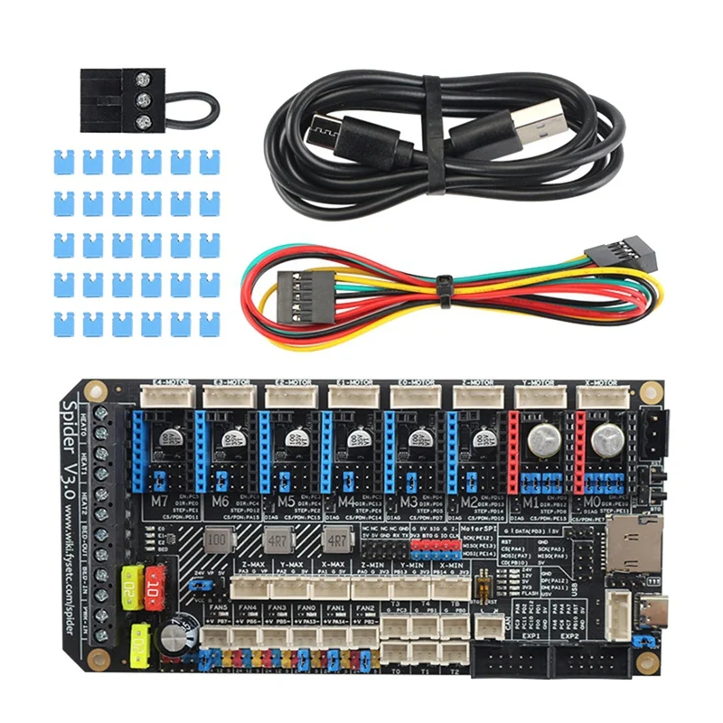 

Spider V3.0 Motherboard VORON 2.4/Switchwire 8-Axis Control Board 3D Printer Replacement