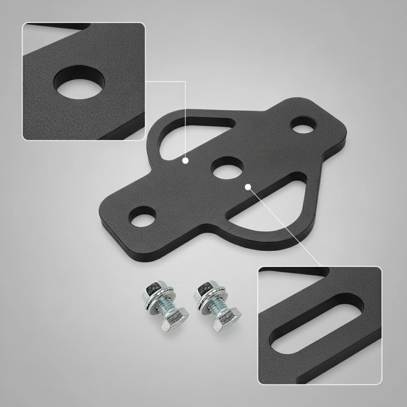 Trailer Hitch Adapter Plate Bolt-on Hitch Adapter with Bolts Rust-Resistant Easy Installation for Lawn Mower, Garden Tractor