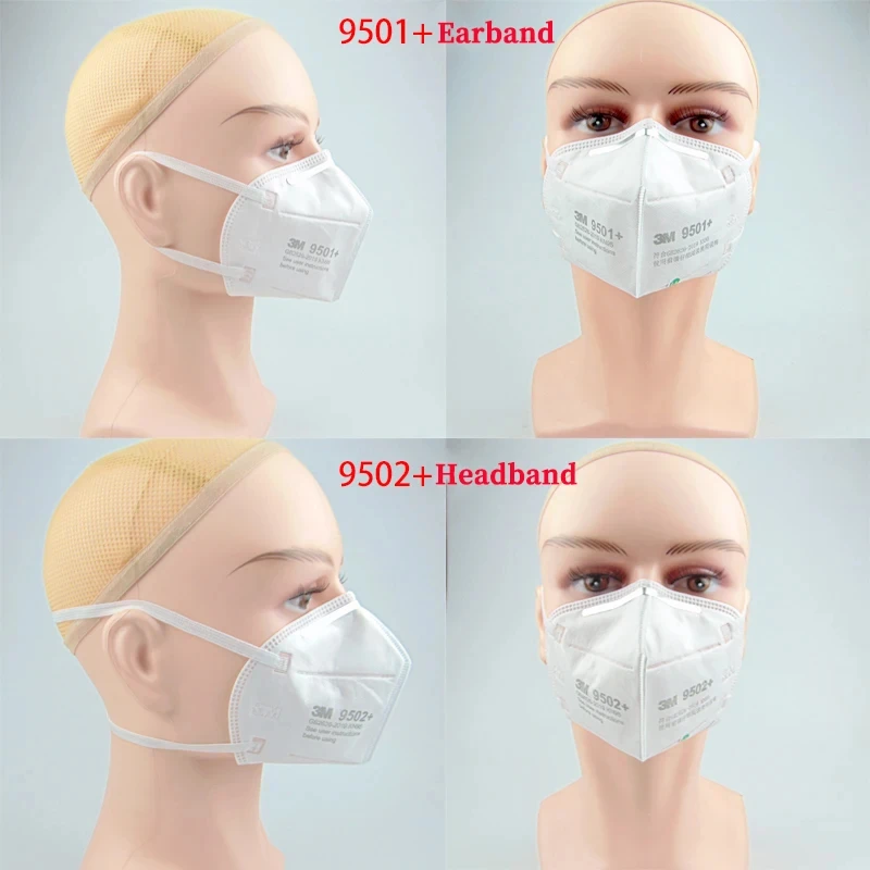 50pcs/Lot 3 M KN95 Mask 9501 9502 Earloop Reusable Individual PackAnti Smog Protective Industrial Dust Influenza Virus Mask