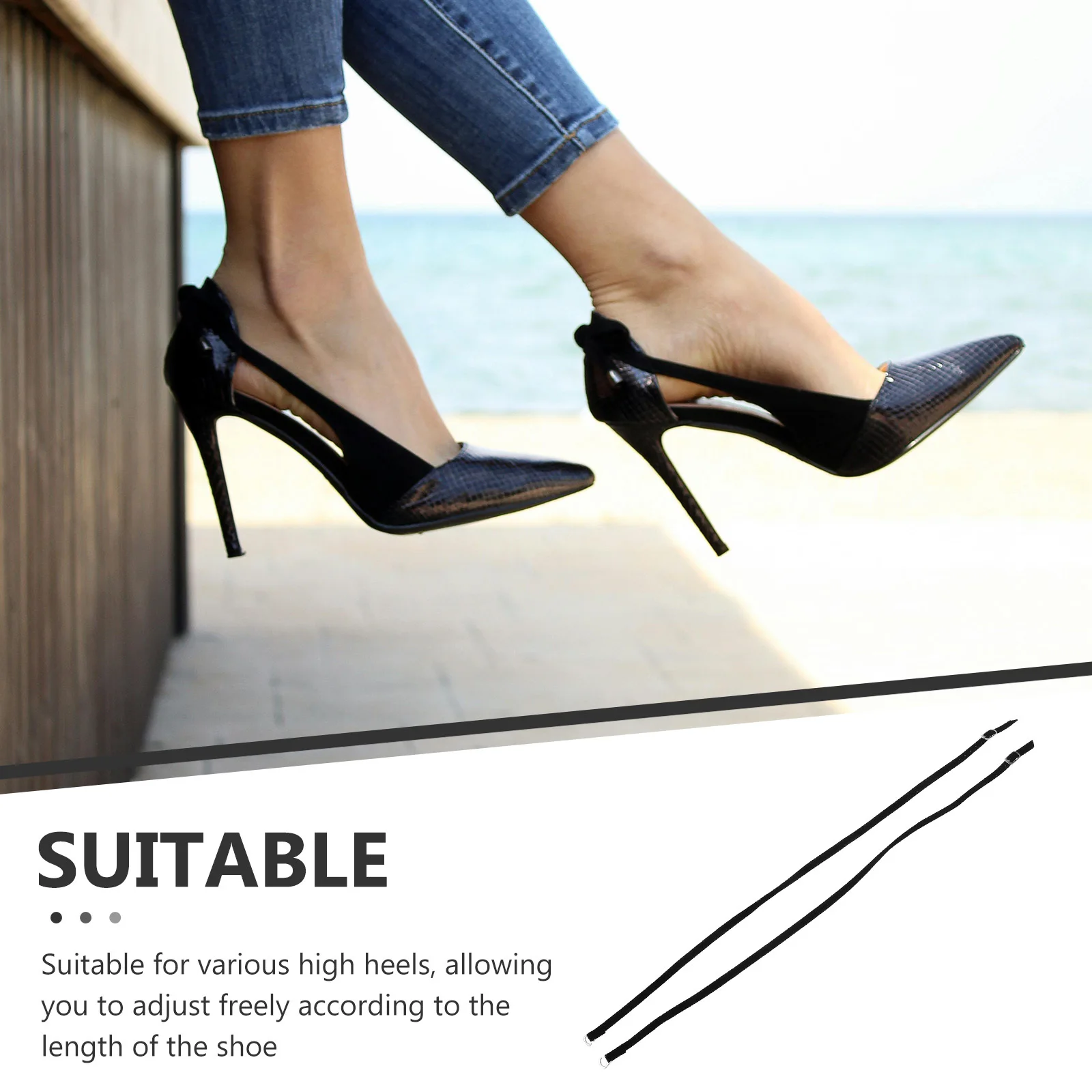 1 Paar abnehmbare High-Heel-Schnürsenkel, Anti-Lose, verstellbare Schnalle, Knöchelriemen für Damen, sicheres High-Heel-Schuhzubehör