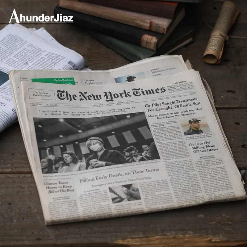Vintage Depreciated English Newspaper Background Paper, Photo Photography Props, Home Decoration, Christmas Decor