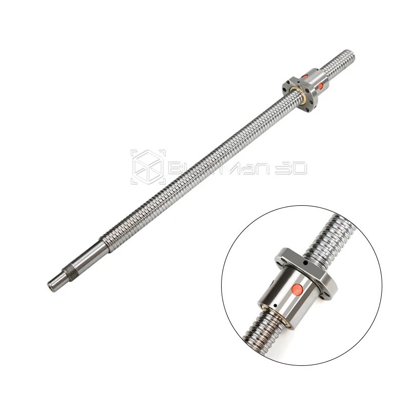 SFU1605 SFU1610 Ball Screw 200mm-500mm With Flange Single Ball Nut End Machined+BK/BF12+Ball Nut Housing+Coupler for CNC Parts