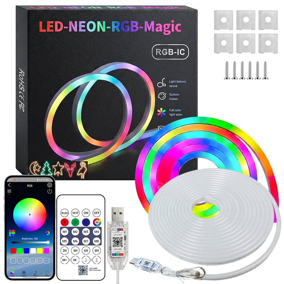 fita-de-led-neon-inteligente-dc-5v-usb-rgbic-a-prova-d'Agua-fita-de-led-enderecavel-com-controle-remoto-por-aplicativo-lampada-neon-flexivel-decoracao-de-quarto-dreamcolor