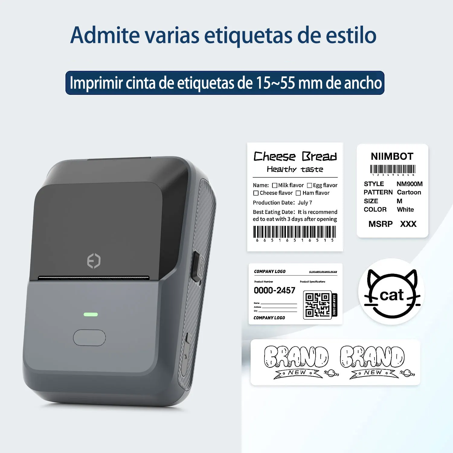 Imagem -03 - Gzqianji p7 Impressora Térmica Portátil Adequado para Pequenas Empresas Home Office Mini Máquina Etiqueta sem Fio para Smartphone