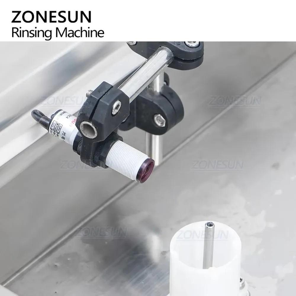 ZONESUN ZS-WB4S Semi Automatic 4 Heads Bottle Blow Drying Rinsing Machine for Efficient Bottle Cleaning
