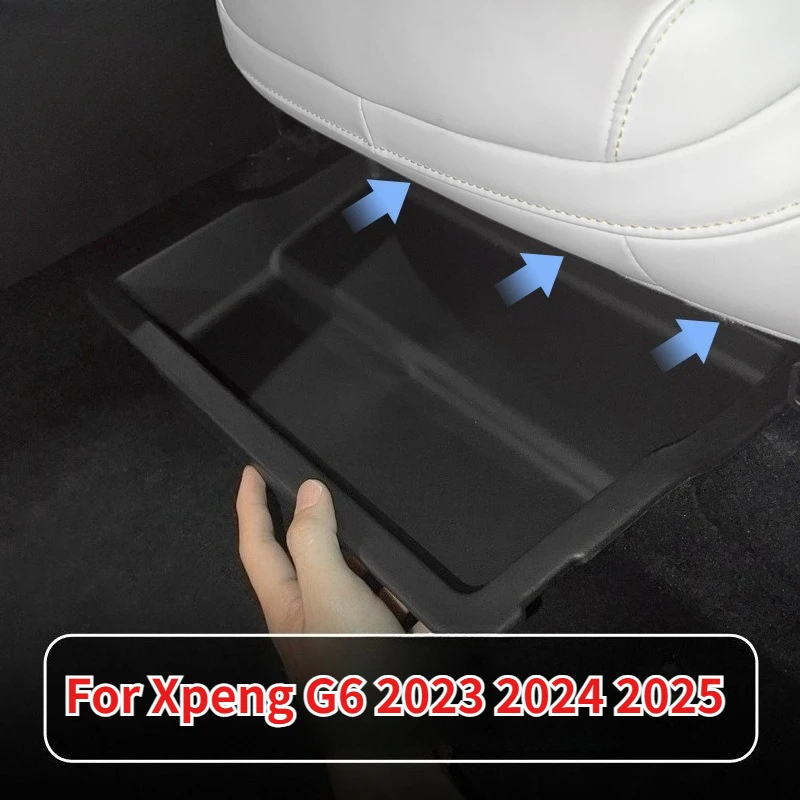 

For Xpeng G6 2023 2024 2025 Under Seat Storage Box Car Accessories Drawer Type Organizer Storage Front Seat Lower Box Case Parts