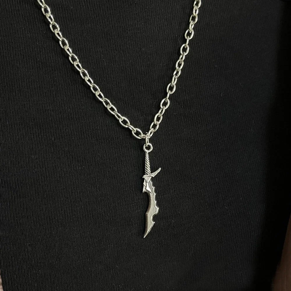 Anime Solo and Leveling Series Necklace Exquisite Fashion Short Blade Model Pendant Necklace Trendy Jewelry Presents