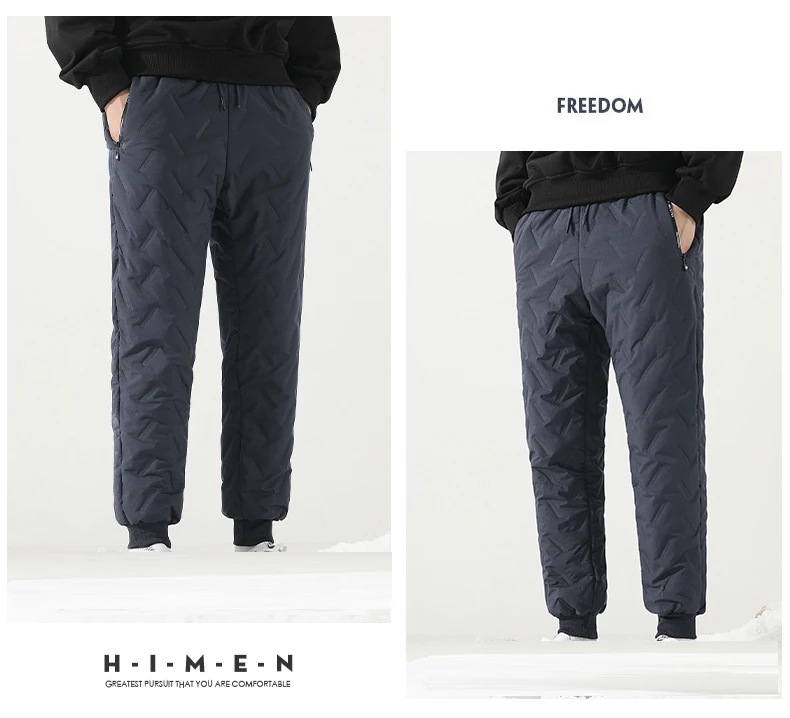 Winter Neue Herren Dicke Fleece-Sweatpants Winddichte Freizeithosen Warme Innenhosen Thermohosen Herren Freizeit-Oberbekleidung Hosen Männlich – Detail 17