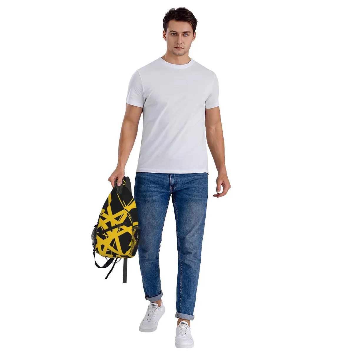Evh Stripes حقيبة الصدر الرجال حبال Crossbody على ظهره حقيبة الصدر السفر المشي لمسافات طويلة Daypack حقيبة الكتف