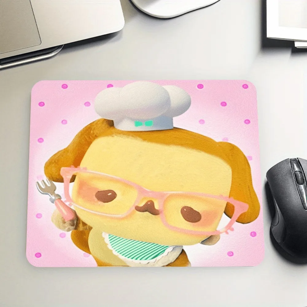 Kawaii Chef Toast Dog Mouse Pad, Pink Cute Desk Mat, Non-Slip Office Gaming Decor