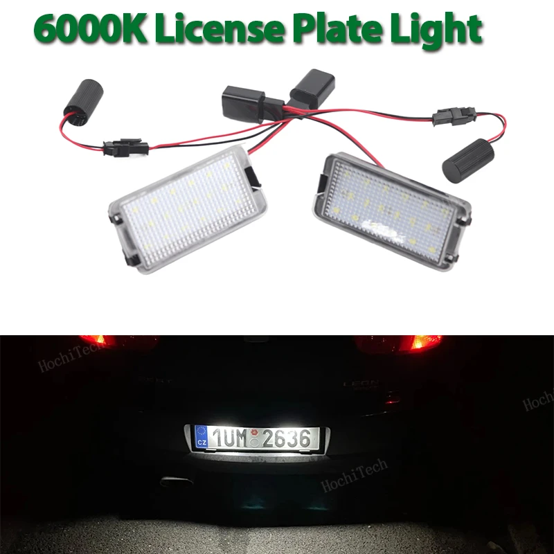 

2 шт., подсветка номерного знака для Seat Altea 2005-2009 Arosa Cordoba 6K 6L Leon 1 м Toledo 5P Ibiza 6L