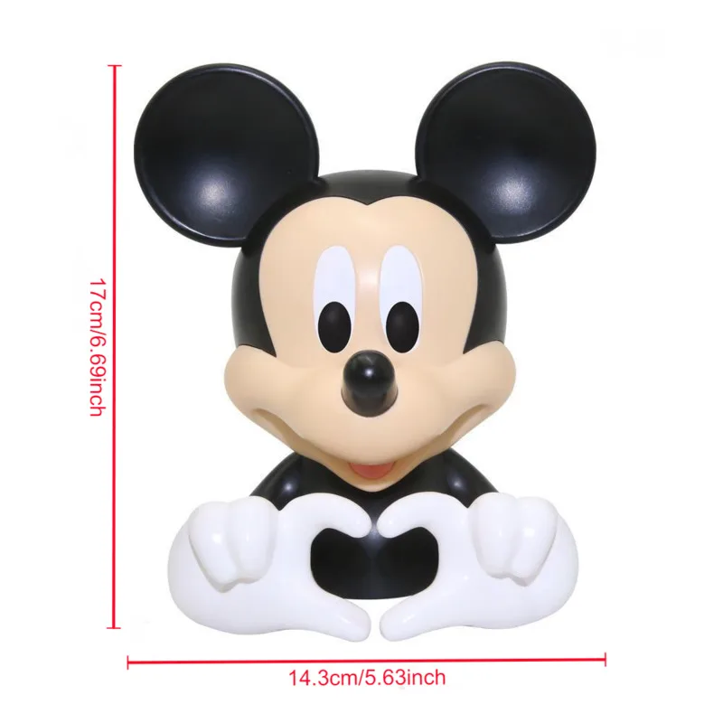 Disney Mickey Mouse Plastic Small Change Piggy Bank Office School Dormitory Living Room Decoration Birthday Party Chrismas Gifts