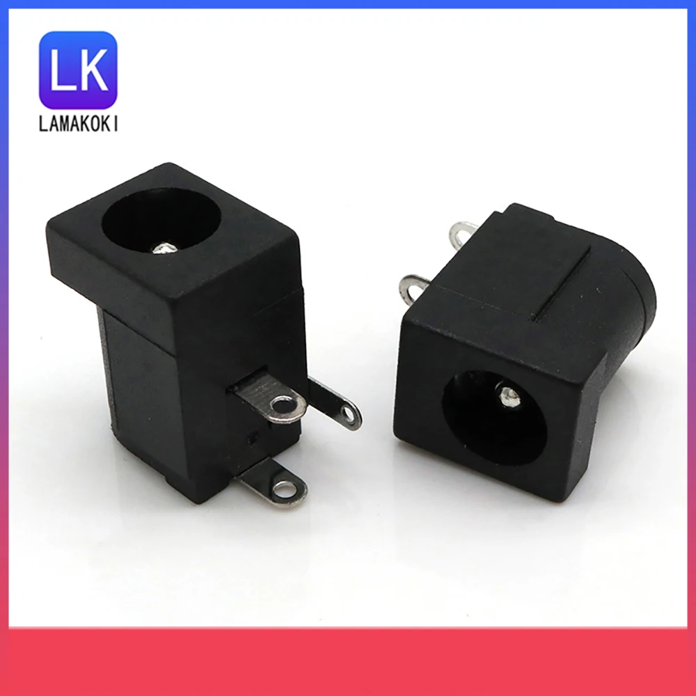 DC-005 PCB Mount 5.5 X 2.1/2.5 mm Female DC Power Jack Plug Socket Connector DC005 Black 5.5*2.1/2.5MM