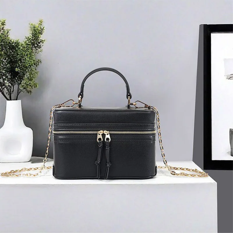 

Fashionable women's portable PU leather canvas patchwork underarm shoulder bag luxury designer casual handle Korean bucket bag