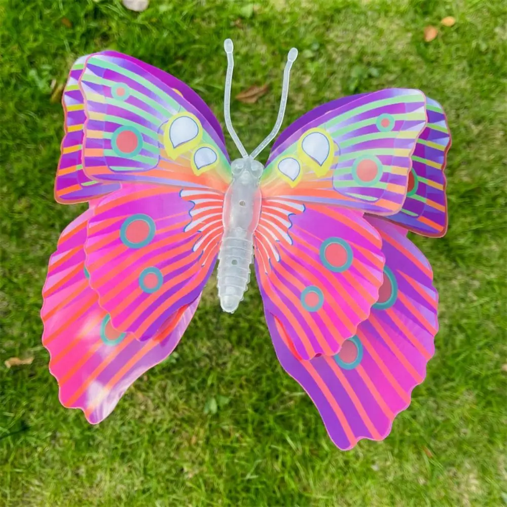 5pcs Large Garden Yard Planter Butterfly Double Layered Colorful Grounding Decoration Waterproof Party Decor