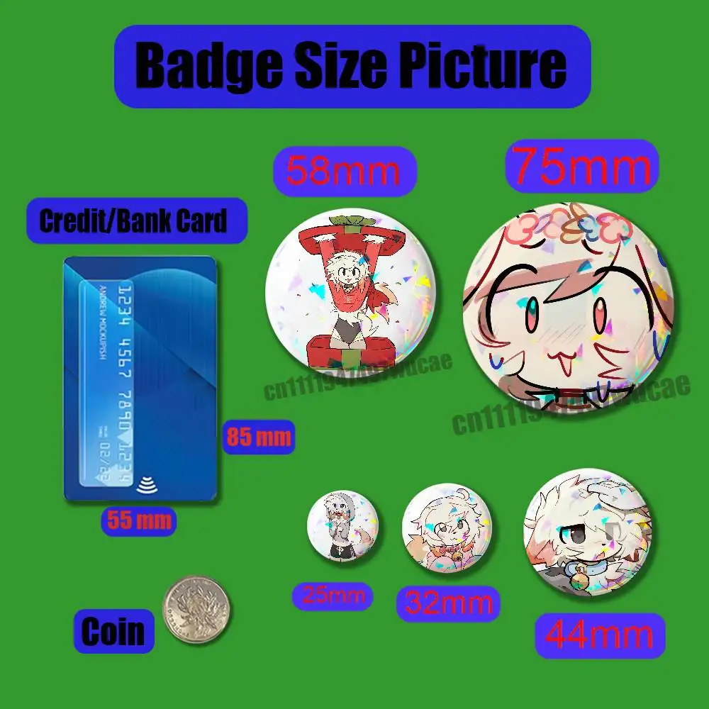 For Wypher Wyppy Badge Cover Custom Pin Insignia Emblem Round Button 58mm 44mm Laser Film