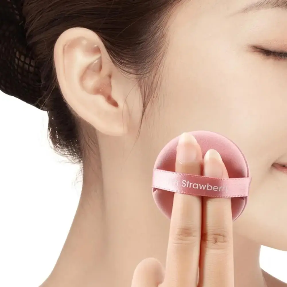 1szt Kolor Losowy Air Cushion Powder Puff Strawberry Makeup Butter Tool Wet Non-latex Round Sponge Beauty Puff Powder Pie D Y2w4
