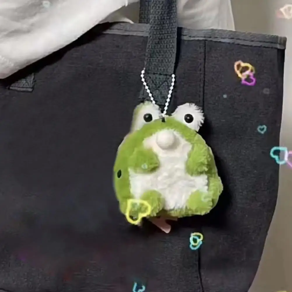 Handmade Squeaky DIY Frog Doll Spitting Bubble Frog Cute Plush Pendant Material Package For Girlfriend Pendant Interesting A3J4