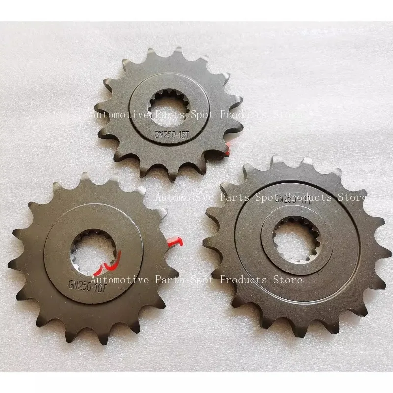 Piñón Delantero de Motocicleta para Suzuki GN250 GN300 15T 16T 17T, Piñón de Eje Intermedio Modificado de 6 mm de Grosor
