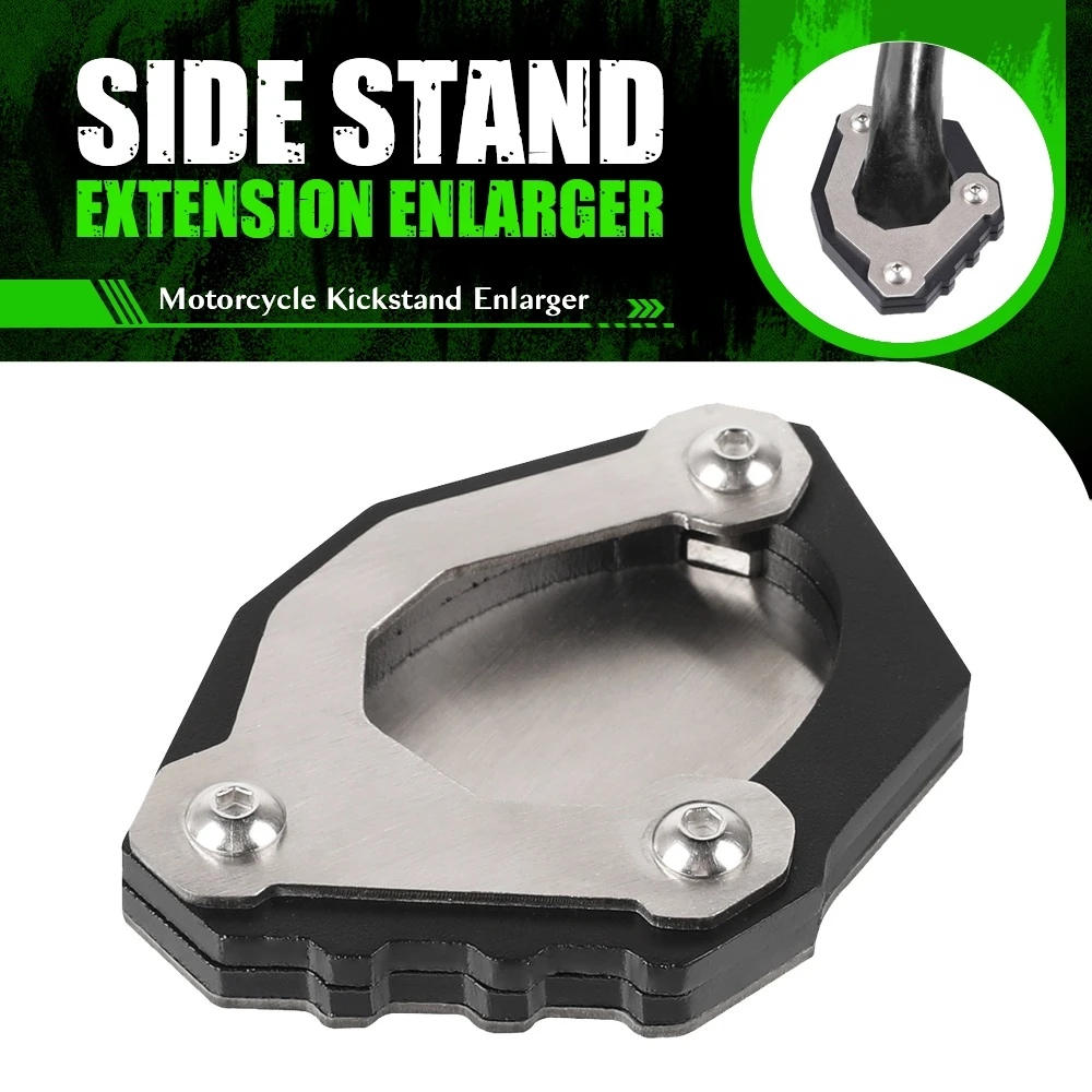 

For KAWASAKI Versys650 Ninja 400 Z 400 Versys 650 ZH2 KLX 125 Motorcycle Kickstand Extender Foot Side Stand Extension Pad Plate