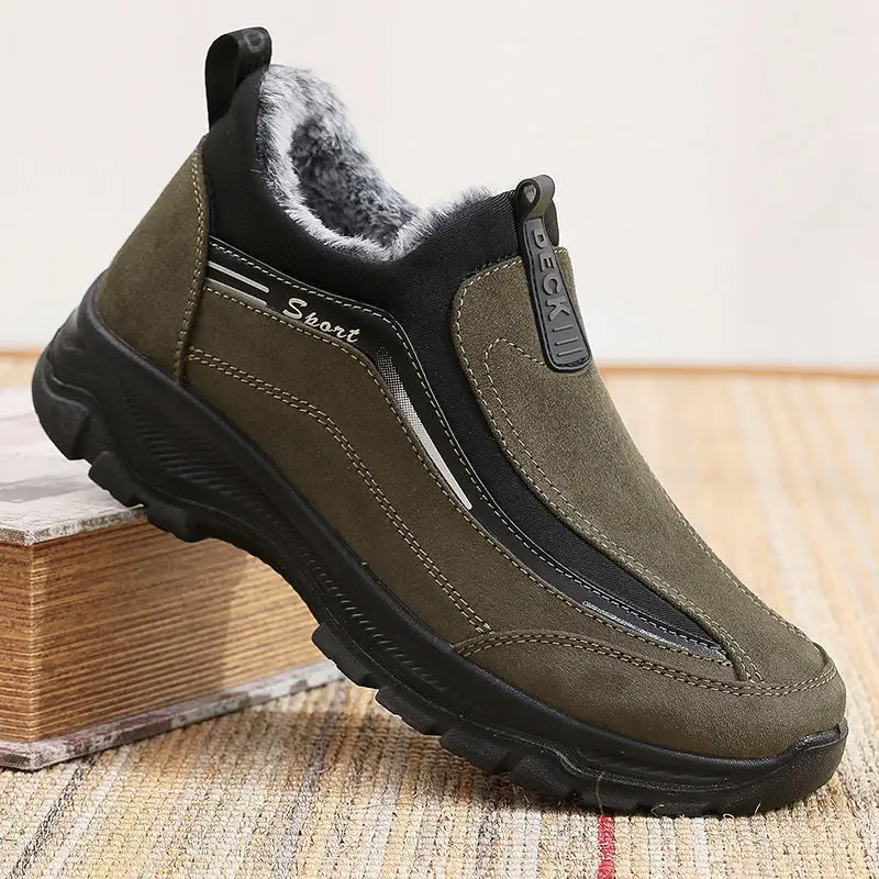 

Men's Shoes in Winter Old Beijing Cotton Shoes Anti-slip Waterproof Rubber Soled Adult Casual Outdoor Walking Men's Footwear