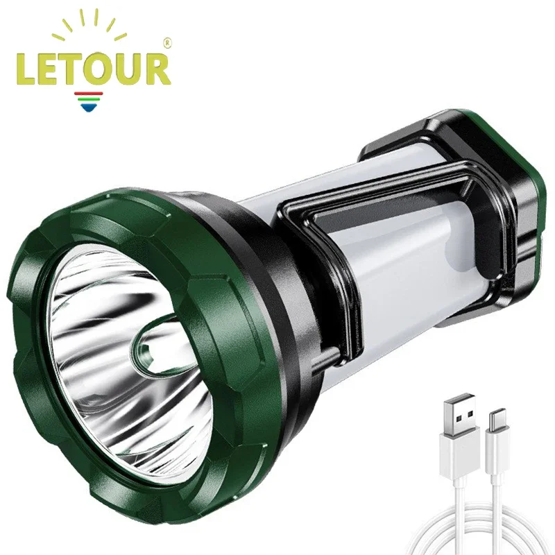 

LED Multifunction Camping Lantern USB Rechargeable Outdoor Waterproof Portable Emergency Lamp Powerful Searchlight Tent Fishing