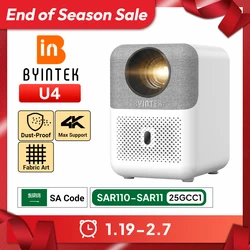 BYINTEK LOVE U4 Smart Mini Projetor de Home Theater 4K 1080P Vídeo Android WIFI para Cinema de Smartphone