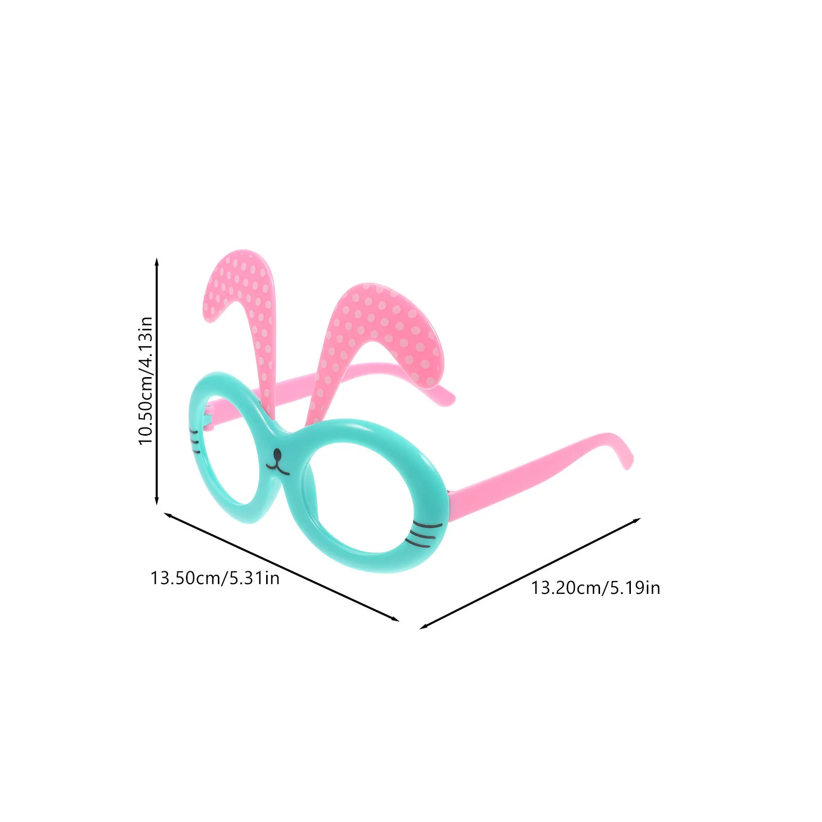 4개입 부활절 토끼 귀 안경 원사이즈 토끼 귀 프레임 어린이 부활절 파티 포토 부스 용품 토끼 안경 코스튬 안경