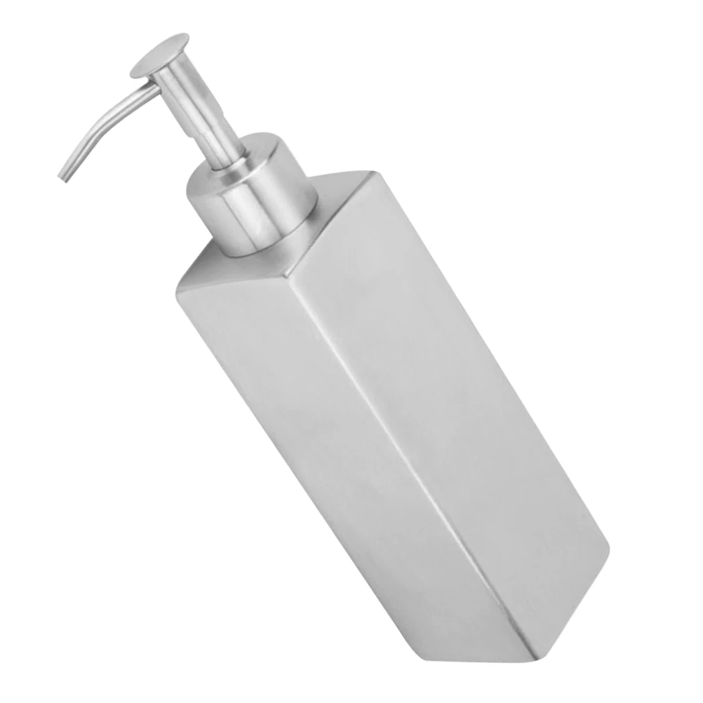 

Stainless Steel Soap Dispenser Bathroom Kitchen H Lotion Pump Bottle Liquid Holder Refillable Modern Compact Design