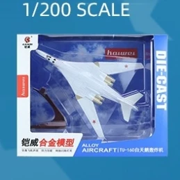 TU-160 Plane Model Toy Russia AirForce Tupolev TU-160 Diecast Alloy Aircraft collectible display Airplanes Sound and Light Model