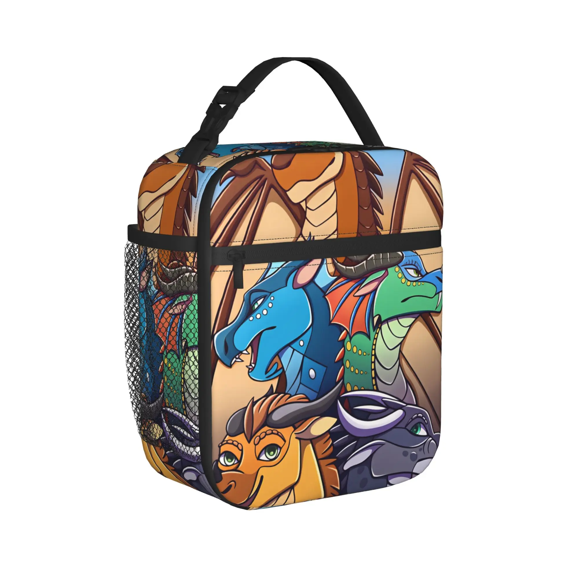 Wing Of Fire dragons Lunch Bag  Vintage Lunch Box School  Insulated Thermal Lunch Bags For Women Waterproof Graphic Cooler Bag