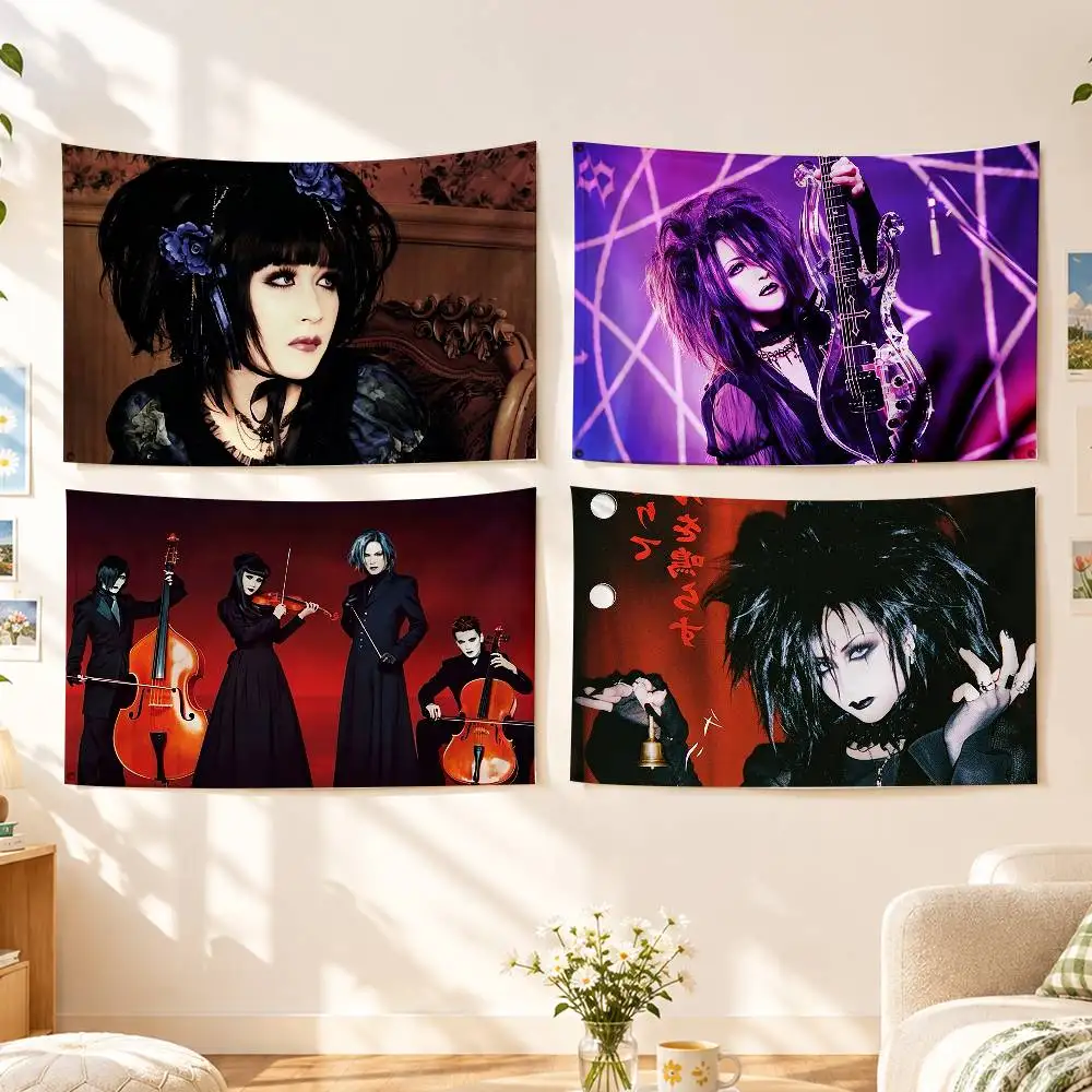 Baroque Gothic Aesthetic MALICE MIZER Flags Wall Hanging Background Art Banner for Bedroom Home Outdoor Decor