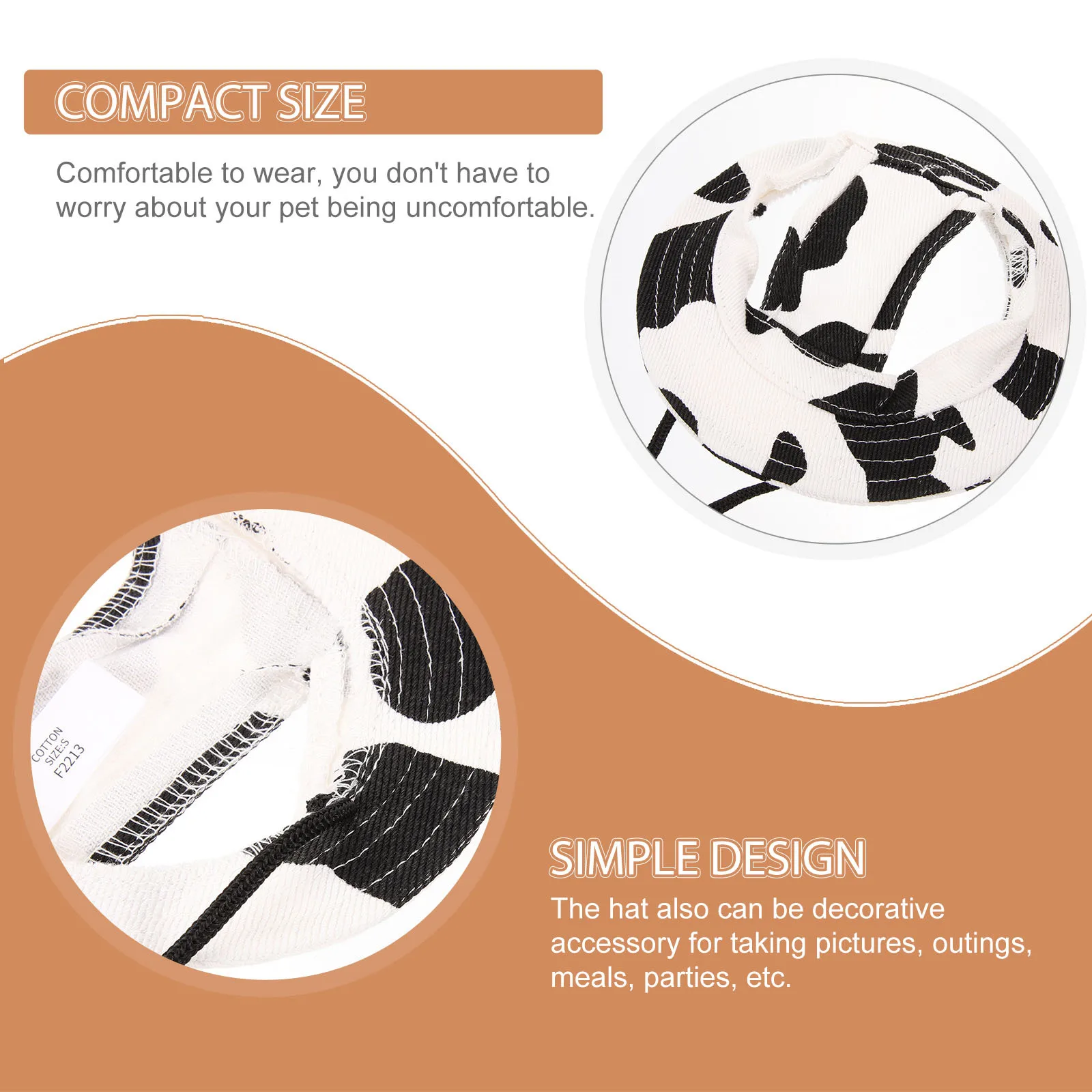 หมวกกันแดดสำหรับสัตว์เลี้ยง ผ้าฝ้ายน้ำหนักเบา หมวกตกแต่งสำหรับสุนัข ขนาดเส้นรอบวง 24 ซม. หมวกสำหรับลูกสุนัขและสัตว์เลี้ยงขนาดเล็ก หมวกกันแดดสำหรับแมวและสุนัข ป้องกันแสงแดด ทันสมัย